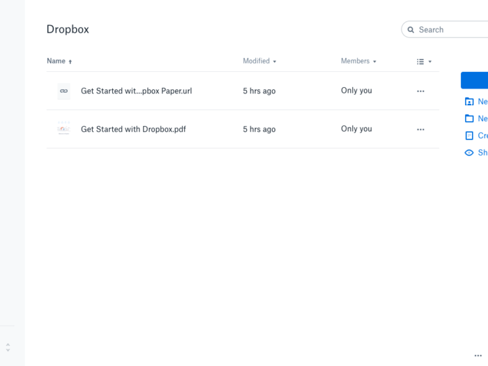 EASE OF USE: Dropbox is, in a word, bland.