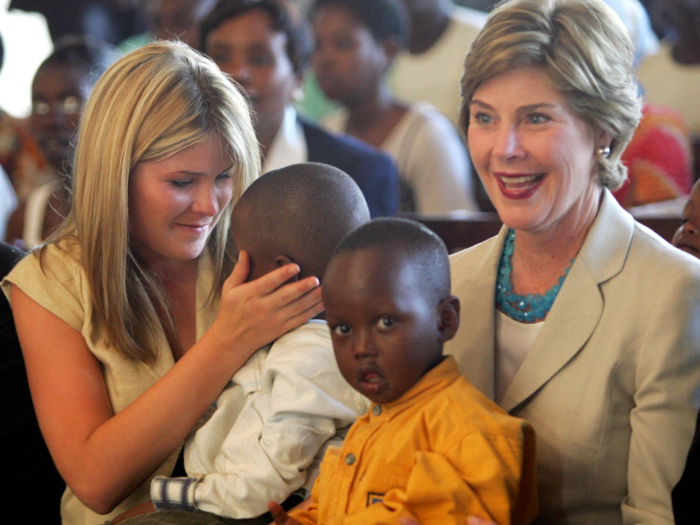 One of their stops brought them together with Rwandan children involved in an AIDS project, two years after her husband