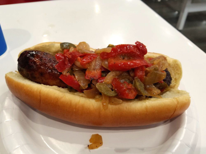 Italian sausage sandwiches are also a flavorful option at the food court