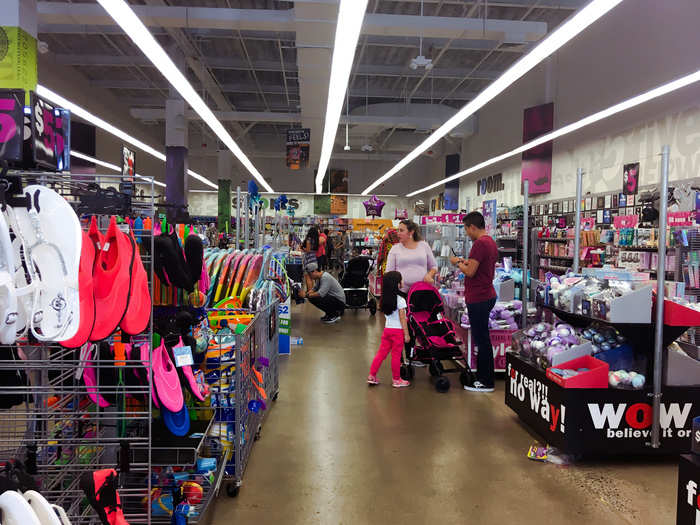 Overall, I was really impressed with Five Below — the prices were really all under $5, the quality was decent, and there was a big variety of products. It was also very bright and clean, and it was packed with shoppers in the middle of the day.