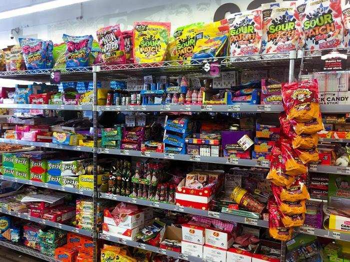 The front of the store was basically a small candy store ...