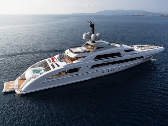 But her most lavish vacation was arguably on board superyacht Galactica Star, worth $73 million. It costs roughly $900,000 a week to charter — and you have to know the owner.