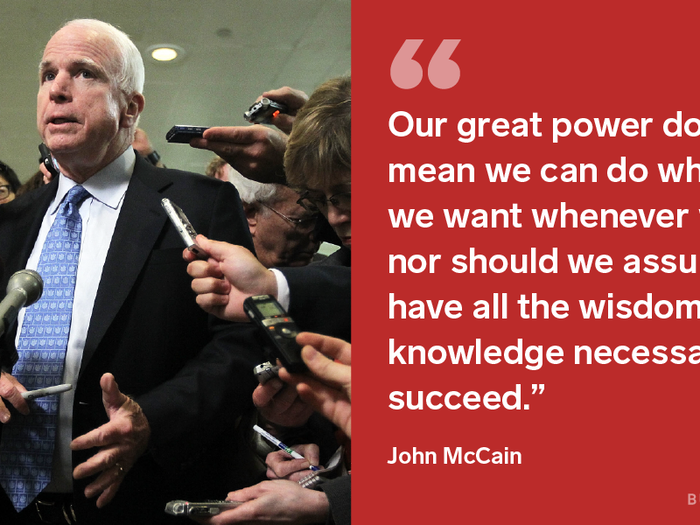 John McCain on power