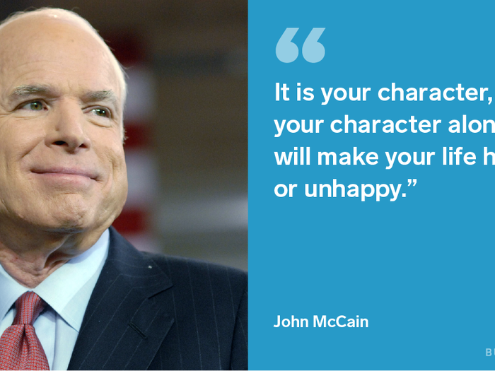 John McCain on character and happiness