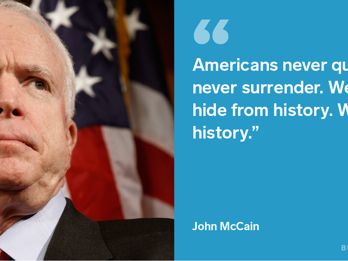 John McCain on the nature of Americans