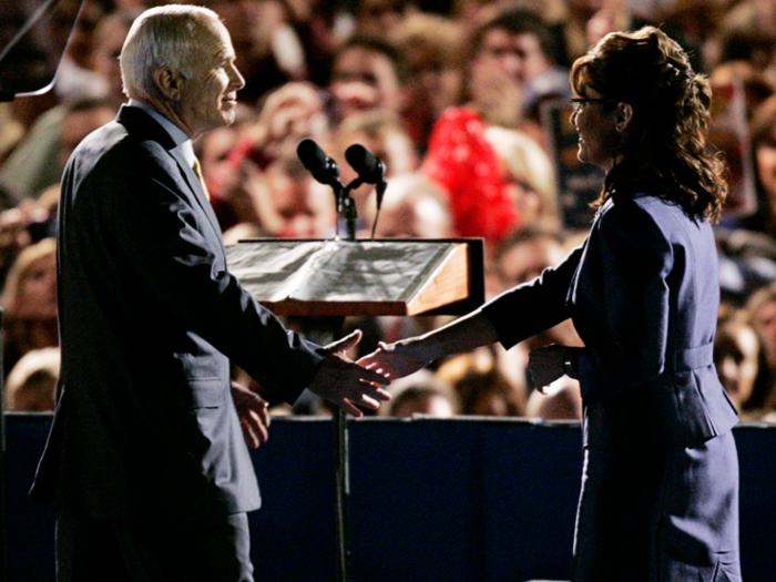 McCain selects Gov. Sarah Palin of Alaska as his running mate.