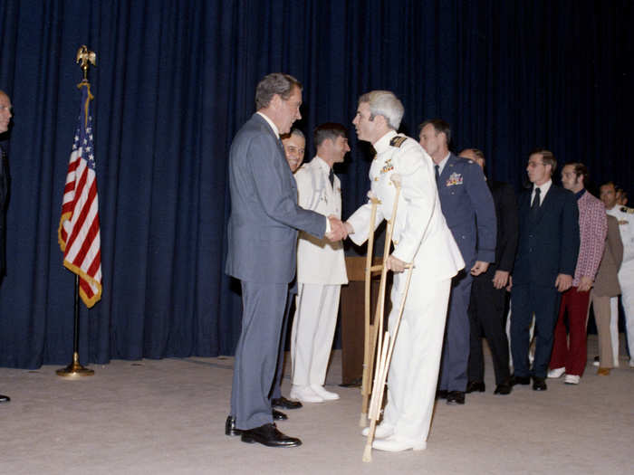 McCain would eventually retire from the Navy in 1981 as a captain. His awards include a Silver Star and a Distinguished Flying Cross.