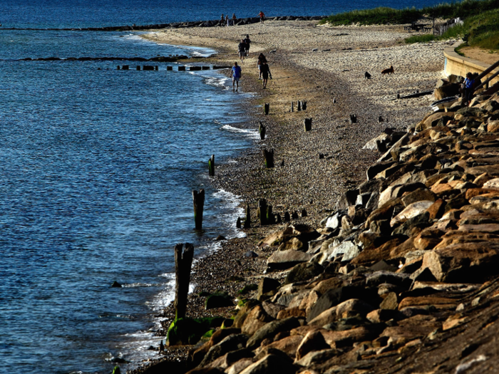 Visitors without boats can make a splash at one of the town