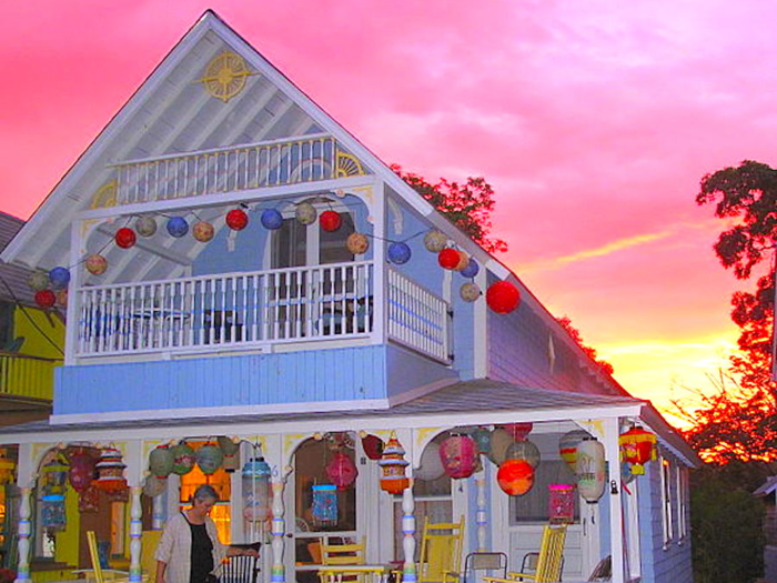 The gingerbread houses are now the site of a luminous Martha