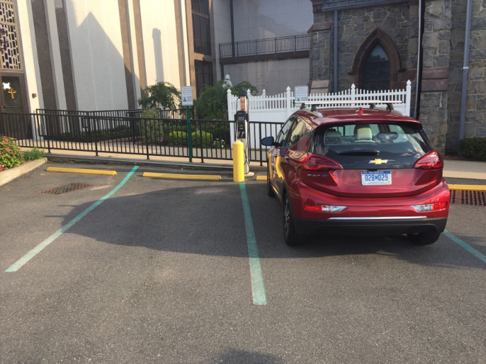 Once I finally did find a station, operated by ChargePoint, the charging process was relatively simple.