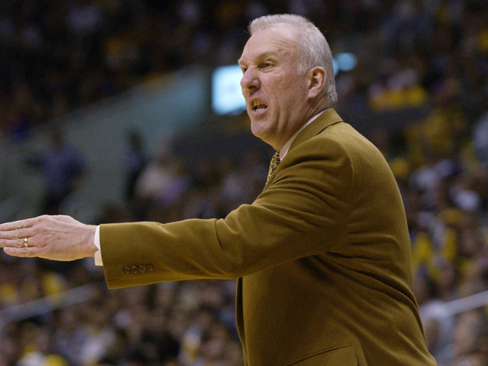 Gregg Popovich was in his seventh year as head coach of the Spurs.