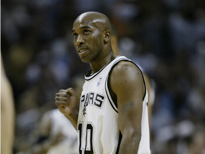 Speedy Claxton was a second-year guard who came off the bench behind Tony Parker. Despite a smaller role with the team, he had a big Finals game that helped the Spurs seal the championship.