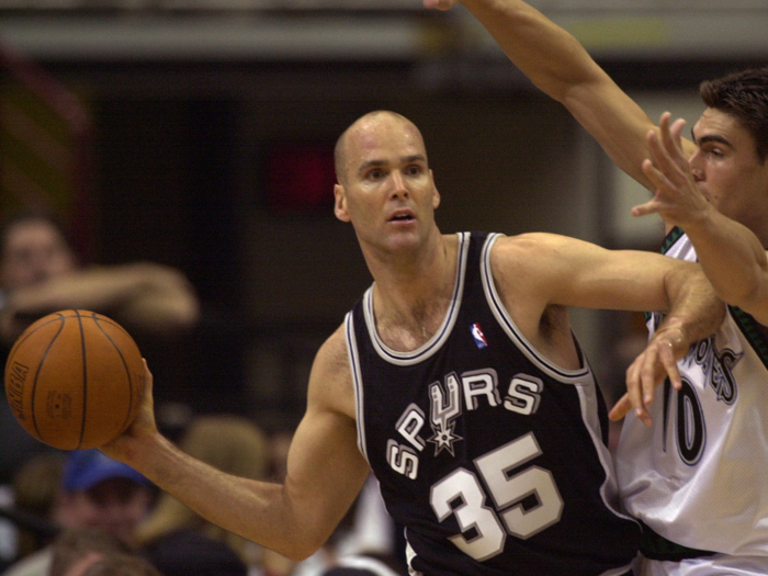 Danny Ferry came off the bench for the Spurs that year, his 13th in the league, playing a very limited role.