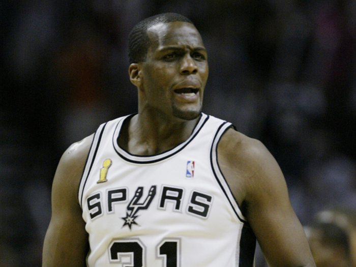 Malik Rose was an effective big man off the bench for the Spurs, averaging 10 points and 6 rebounds per game.