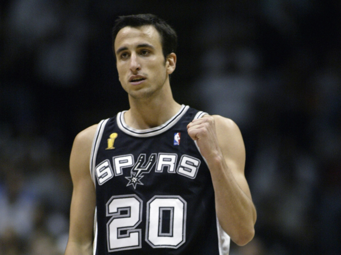 Manu Ginobili joined the Spurs in 2002-03, though he was drafted in the second round in 1999. After a decorated international career, the 25-year-old Ginobili averaged just 7 points in 20 minutes per game in his first year.