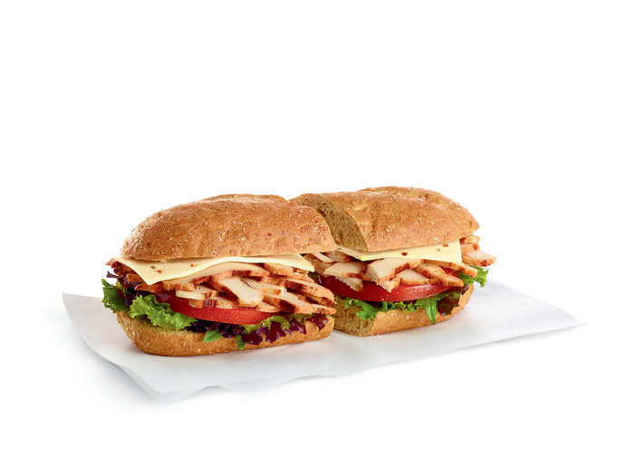 The spicy chilled grilled chicken sub, also only available online or through the catering menu, is made with a boneless spicy chicken breast marinated with Chick-fil-A