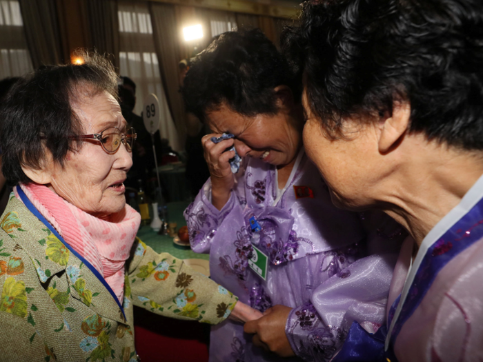 Almost 200 Korean families attended the most recent reunions in August, embracing and visiting with loved ones that they haven