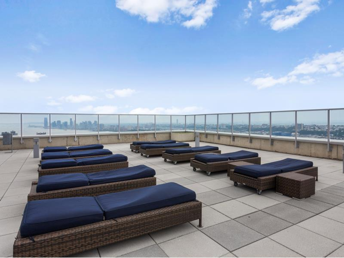 The rooftop offers panoramic views of the city and spots to relax and soak up the sun.