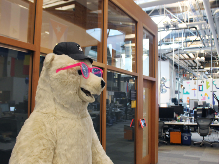 Related: This is "Needy," the man-sized polar bear mascot of Facebook