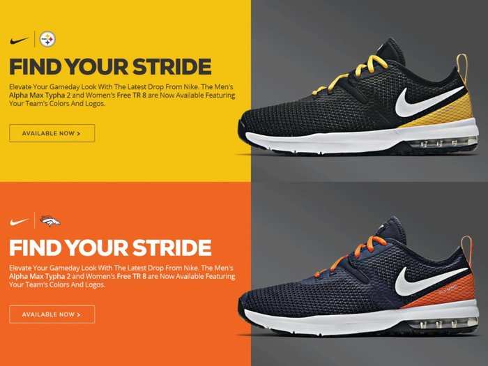 Nike unveils new shoes in the colors of 15 NFL teams Business Insider India