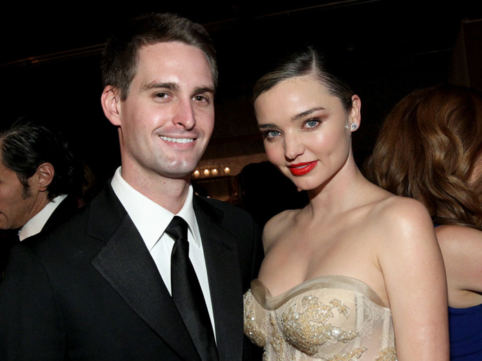 Evan Spiegel and Miranda Kerr: $2.6 billion