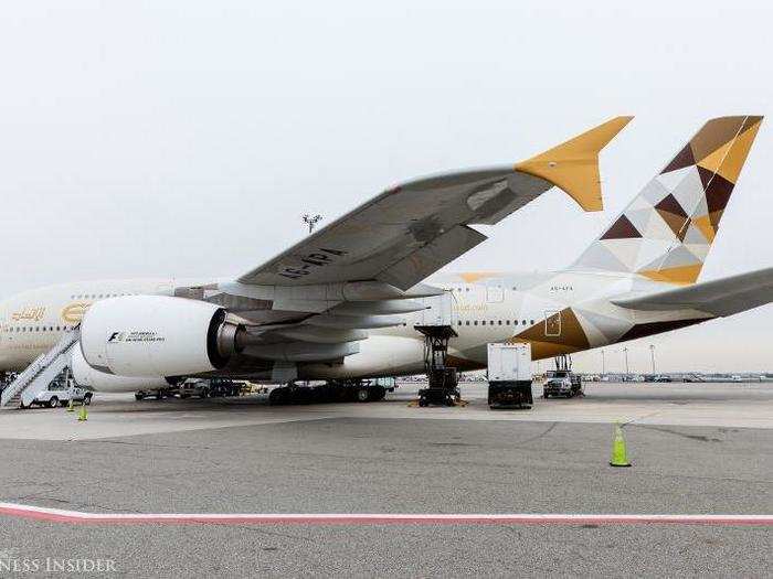 The plane we toured, A6-APA, was actually the first A380 delivered to the airline.