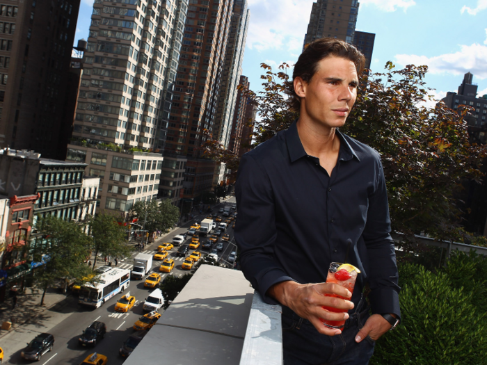 However, while Nadal certainly eats clean, he unwinds every now and then. A Bacardi ambassador in 2013, he has knocked back a cocktail or two from time to time — and what better way to enjoy a drink than when it