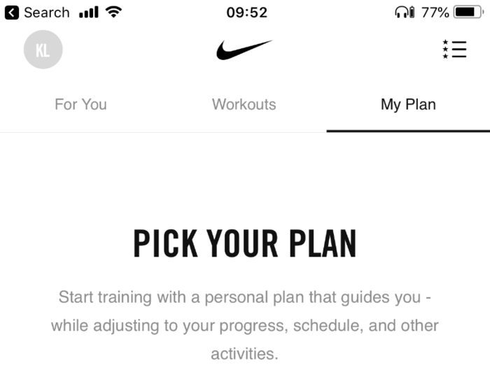 If you choose to set up a training plan, you