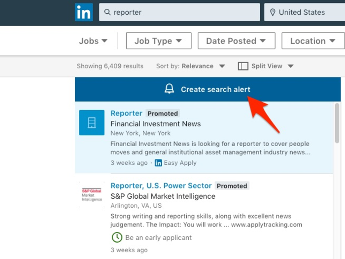 5. Turn on job alerts to be notified of new positions as soon as they