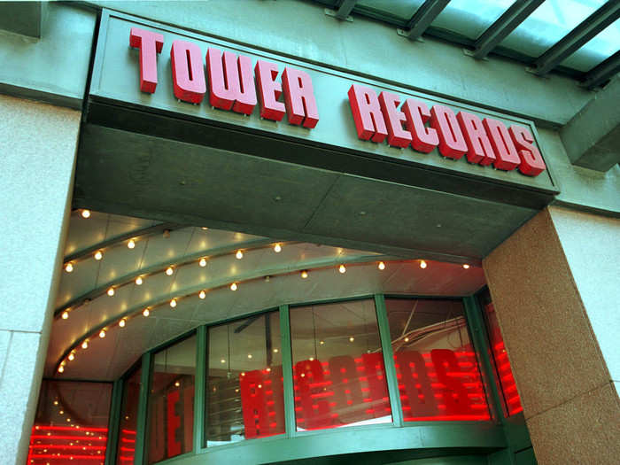 Tower Records was one of the largest record stores in the 1990s, but it couldn