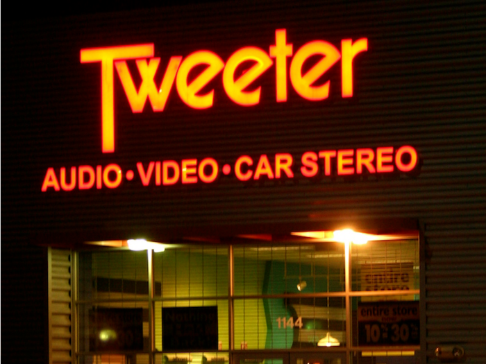 Tweeter was an electronics chain that started in 1972, but all of its stores were closed by the end of 2008.