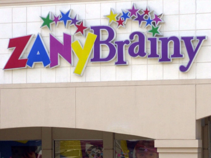 Zany Brainy stores filed for bankruptcy in 2001, and the educational toy retailer