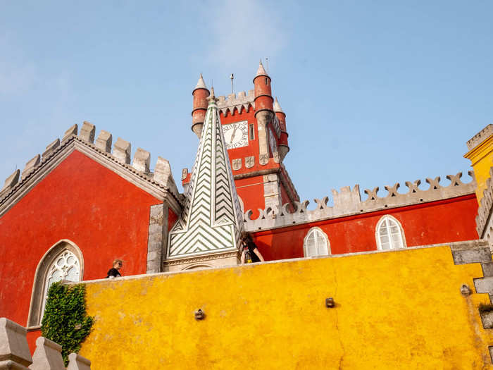 The red structure is the restored original part of the monastery that once housed 18 monks of the Order of Saint Jerome. The chapel is still preserved.