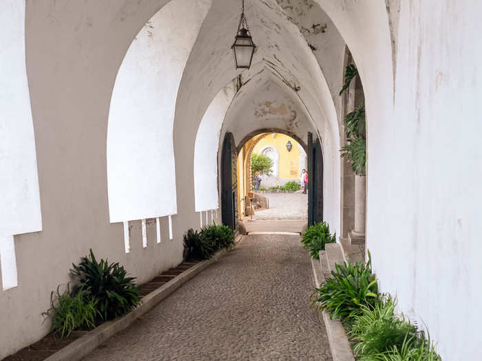 I headed up the path to see the inside of the palace. While the palace was built in 1840, the history of the site dates back to the Middle Ages. Jeronimos monks lived in a monastery and tended to a chapel there since 1503.