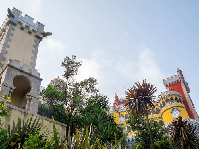 As I crested the hill, the trees thinned out and I hit a curving road. When I looked up, I saw Pena National Palace up close for the first time. I don