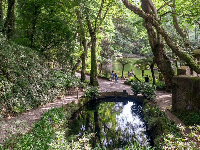 Before I could get to the Pena National Palace, however, I had to walk through the palace gardens, which are sight unto themselves. The park is 500 acres of winding paths, pavilions, bridges, ponds, and exotic trees.