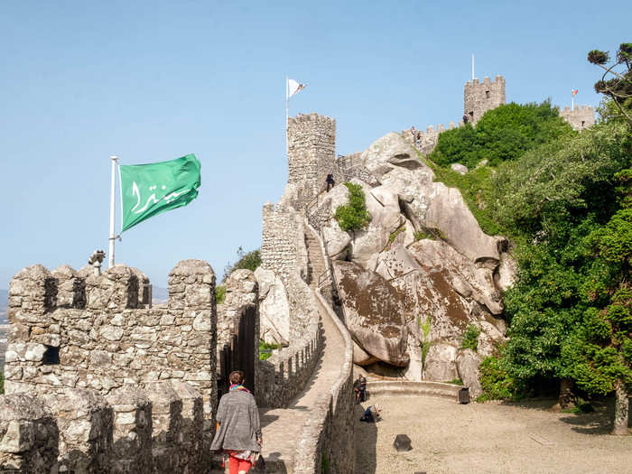 The majesty of the castle hits you when you stand up on the stone parapet. It reminded me of a mini-Great Wall, with its stone walls that swoop and bend with the contours of the mountain.