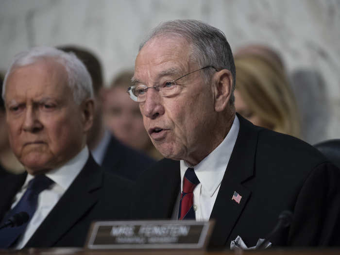 Republican Sen. Orrin Hatch became visibly perturbed by the demonstrators during the hearing and at one point referred to one of the women as a "loudmouth" and called for her to be removed.