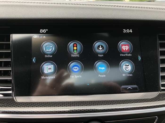 The infotainment system runs Buick