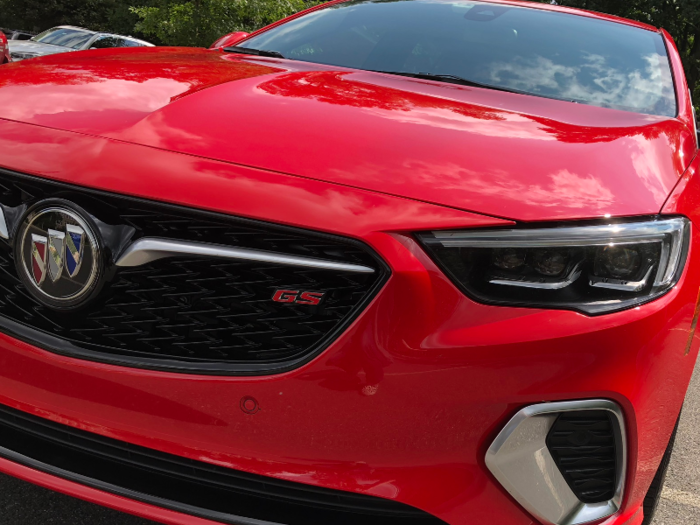 The GS badging pops out of the grille.