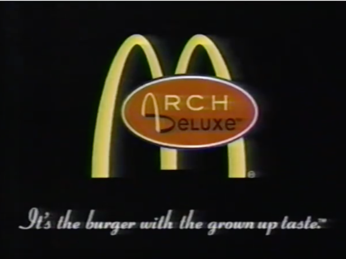 The Arch Deluxe, which was introduced in 1996, was one of the most expensive failures ever for McDonald