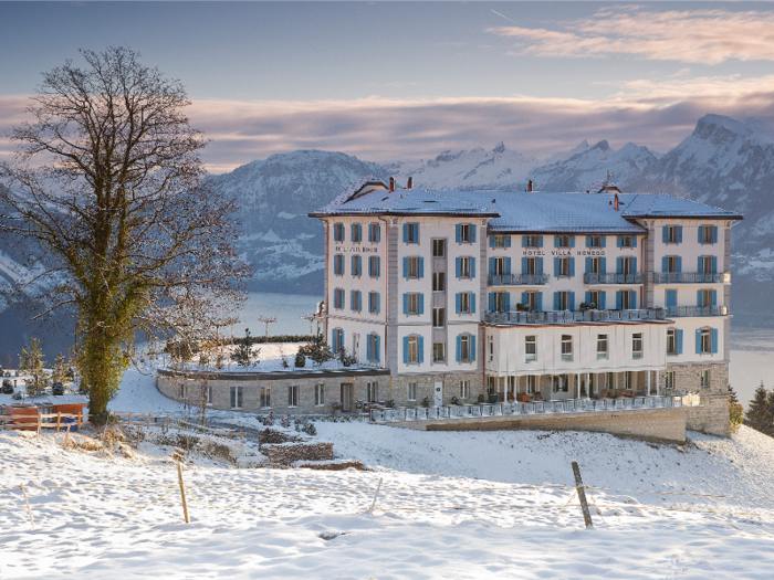 The villa is equally stunning in the wintertime.