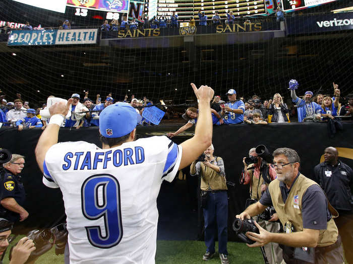 3. Matthew Stafford, Detroit Lions — $92.0 million