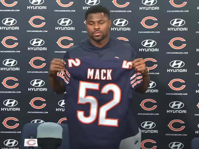 4. Khalil Mack, Chicago Bears — $90.0 million