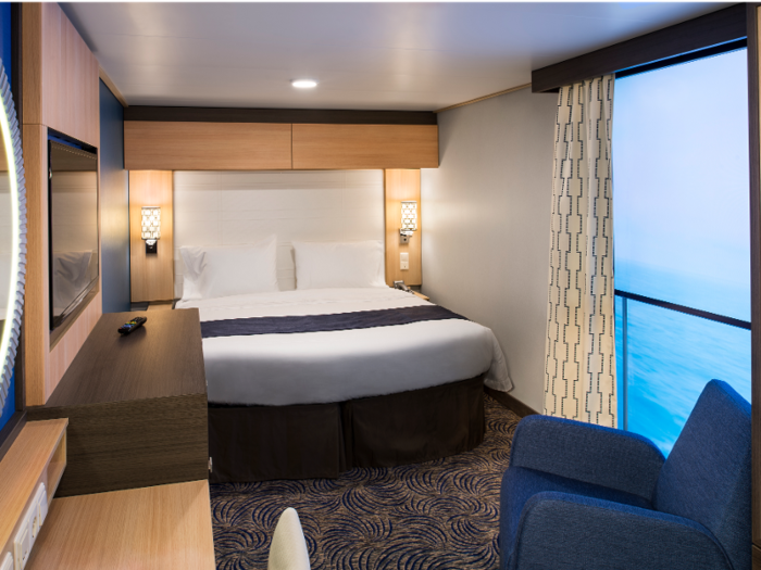 Royal Caribbean offers various room upgrades with window options.