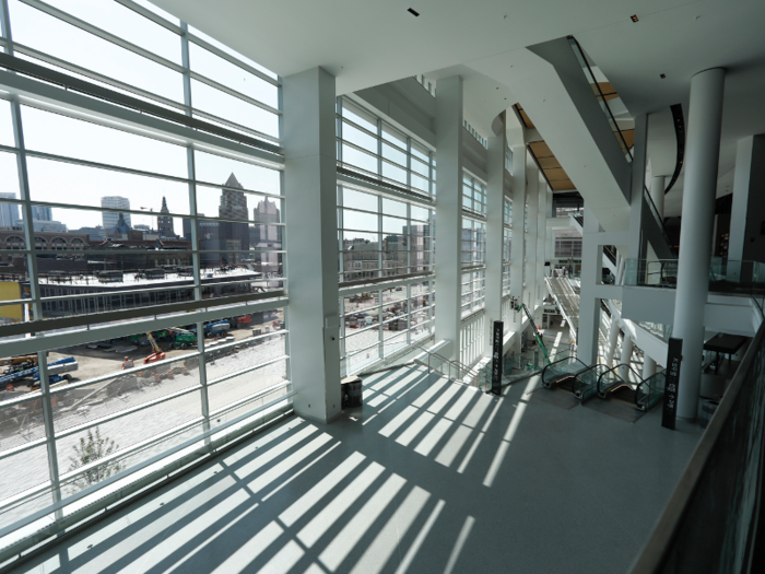 Fiserv Forum also has views overlooking the 30-acre plaza on which it sits.