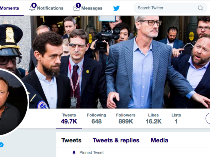 Jones even made the photo the banner for his profile page on Twitter...