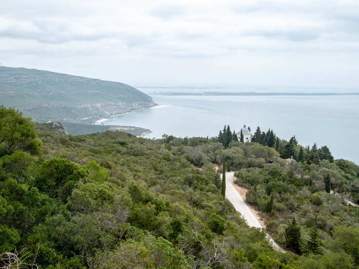 What makes Arrábida different from where I visited in Alentejo is that instead of cliffs, tree-covered mountains sit on top of the coast. The area is a microclimate that mimics certain parts of the Mediterranean.