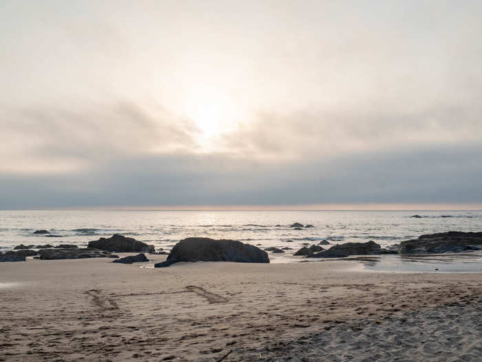 The water was bracingly cold. It reminded me of swimming in the Pacific Ocean in Oregon or an Atlantic ocean beach in Cape Cod. But the rocks that dotted the coast made it so you couldn