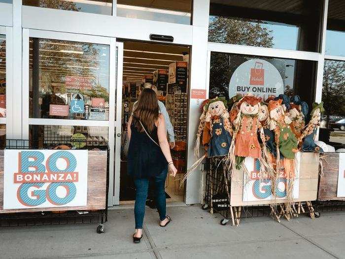 Like Hobby Lobby, the front of the store was setting up for fall. But Michaels didn